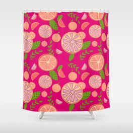 Citrus - Bright Pink Shower Curtain