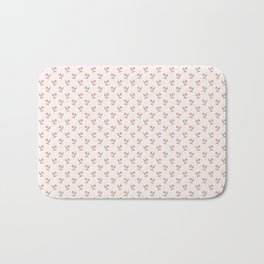 Small Pink Flower Pattern Bath Mat