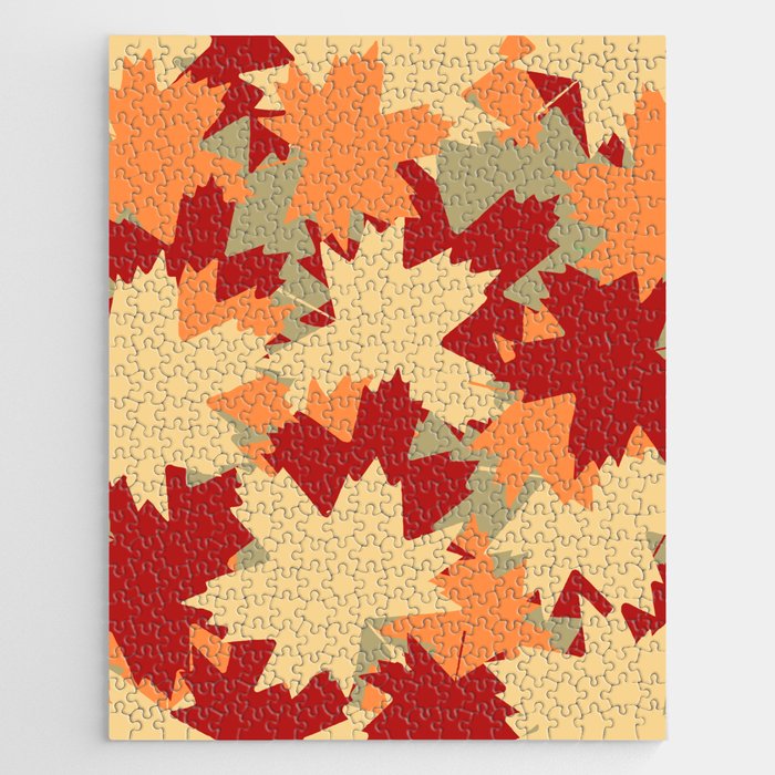 Maple Leaf pattern (Autumn colours) Jigsaw Puzzle