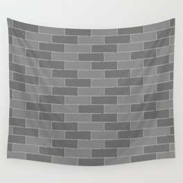 Brick wall in grayscale Wall Tapestry