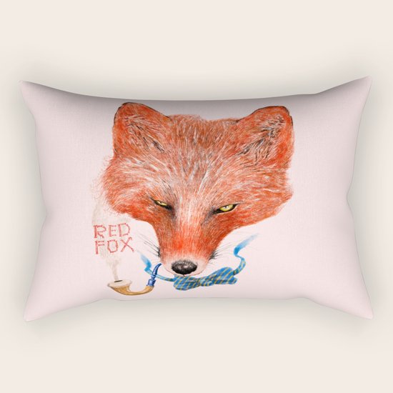 Red Fox Rectangular Pillow