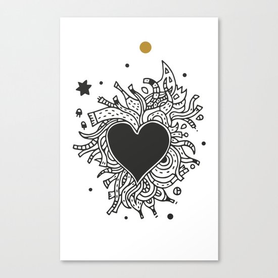 Black Heart Canvas Print
