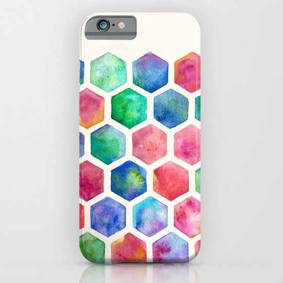 Hand Painted Watercolor Honeycomb Pattern iPhone & iPod Case