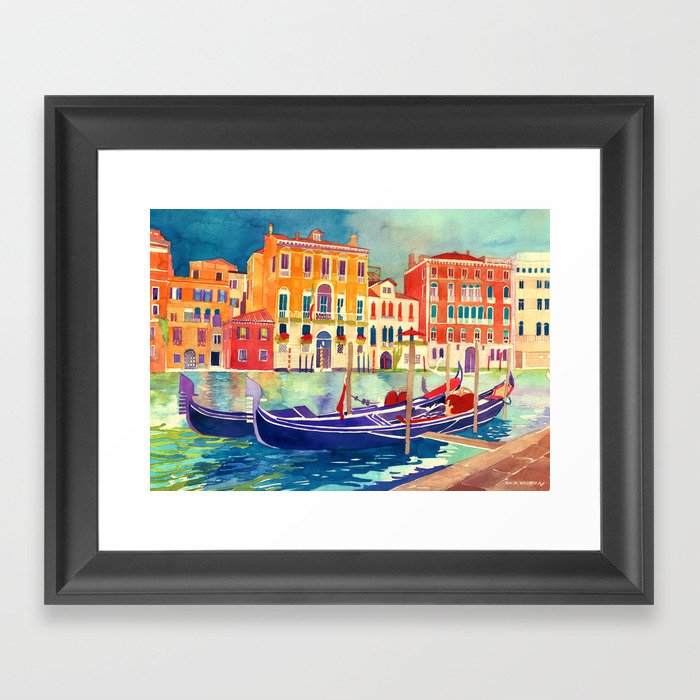sunshine in Venezia Framed Art Print
