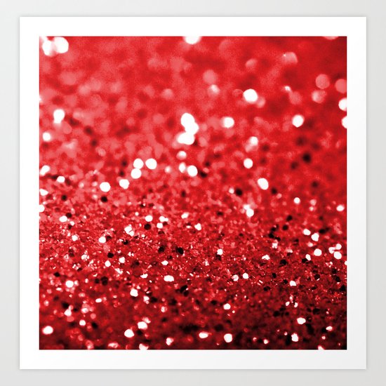 Glitter Red Art Print