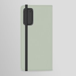 Light Gray-Green Solid Color Pantone Almost Aqua 13-6006 TCX Shades of Green Hues Android Wallet Case