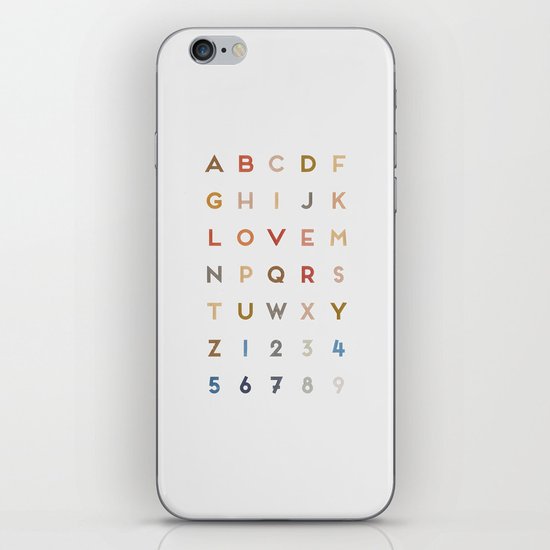 Letter Love - Color iPhone & iPod Skin