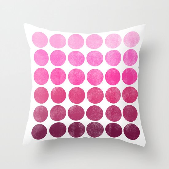 Color Play Pink Throw Pillow