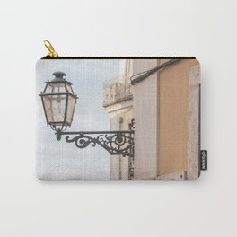 Vintage lantern in Lisbon art print - summer mediterranean street and travel photography Carry-All Pouch