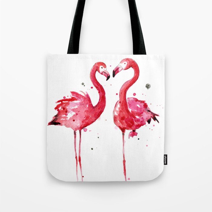 pink flamingo tote bag