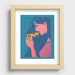 I Love Pizza Recessed Framed Print