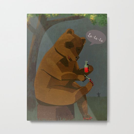 Mrs. Bear Metal Print