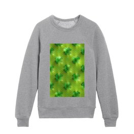 St Patrick's Day Popular Clover 4 Lists Green Collection Kids Crewneck