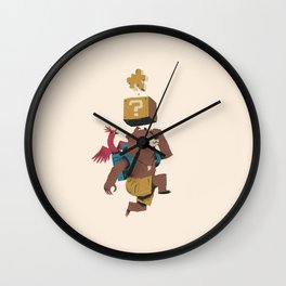 banjo block Wall Clock | Illustration, Game, Digital 