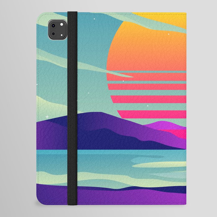 Blissful Sunset Retrowave iPad Folio Case