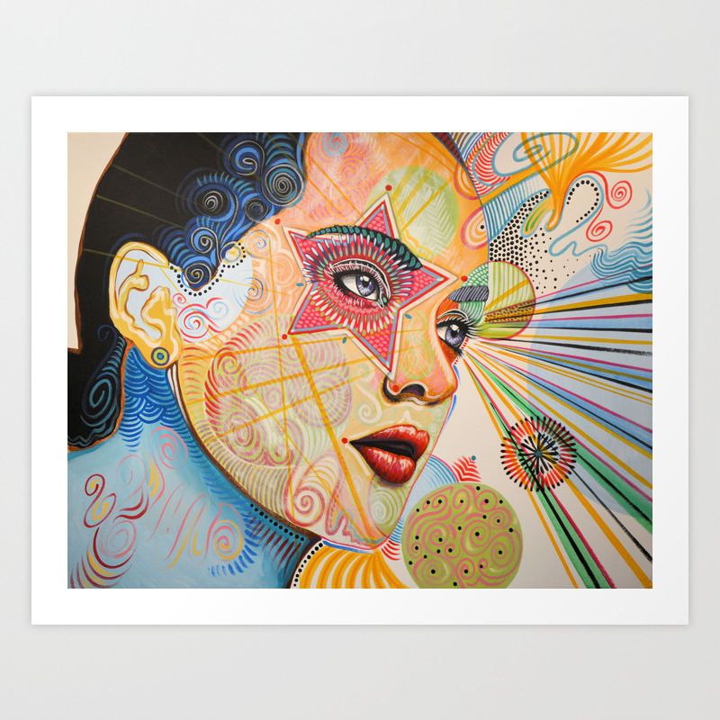 Abstract Art Female Women Portrait Painting Honestly Speaking