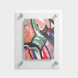 Summer body in colorful abstract Floating Acrylic Print