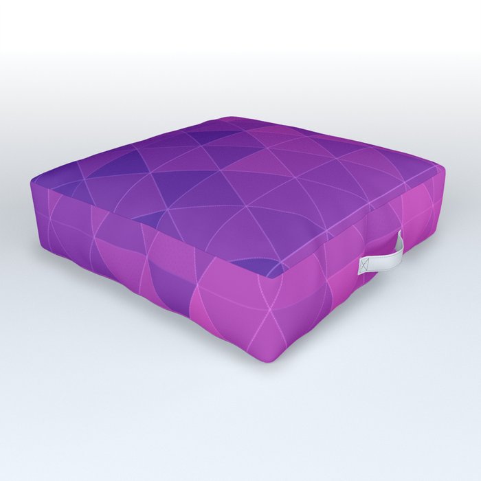Purple Triangle Pattern Outdoor Floor Cushion