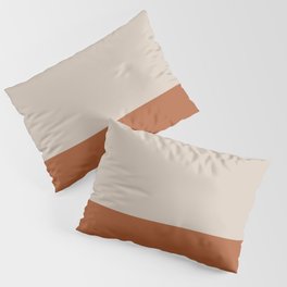 Minimalist Solid Color Block 1 in Putty and Clay Pillow Sham
