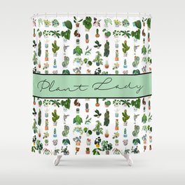 Plant Lady Confetti  Shower Curtain