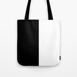 Abstract Black and White Vertical Color Block Tote Bag | Graphicdesign, Minimal, Black, Minimalistic, Abstraktefarbe, Pattern, Color, Modern, Painting, White 