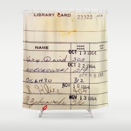 Library Card 23322 Shower Curtain