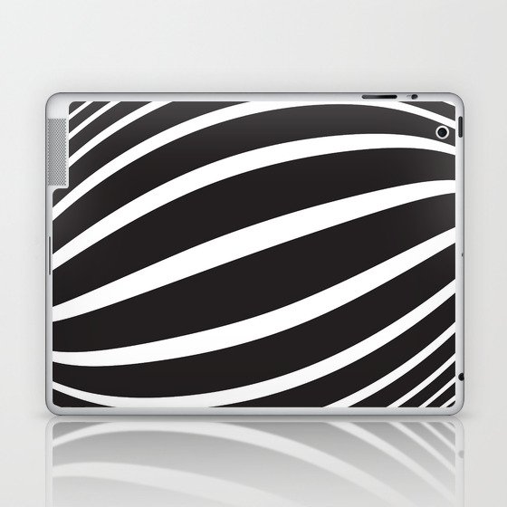 OP ART SWEEP in Black and white. Laptop & iPad Skin