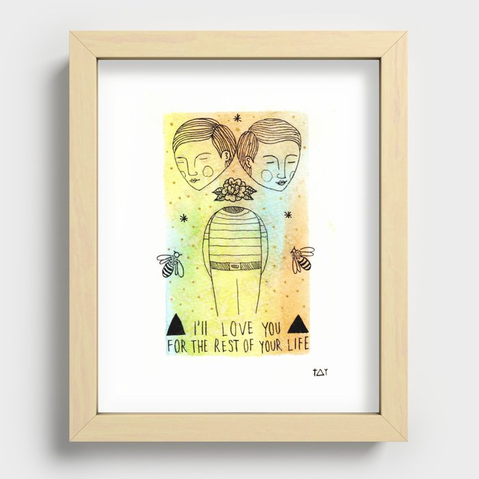Two Headed Boy Recessed Framed Print