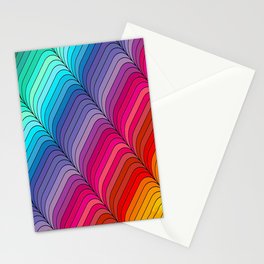 Rainbow Retro Pattern Stationery Card