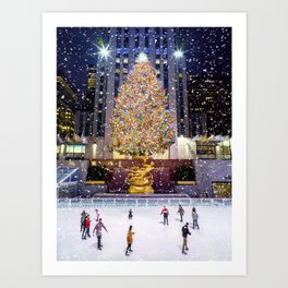 Rockefeller Center Christmas Tree New York City Art Print