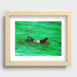 A rugby try Recessed Framed Print