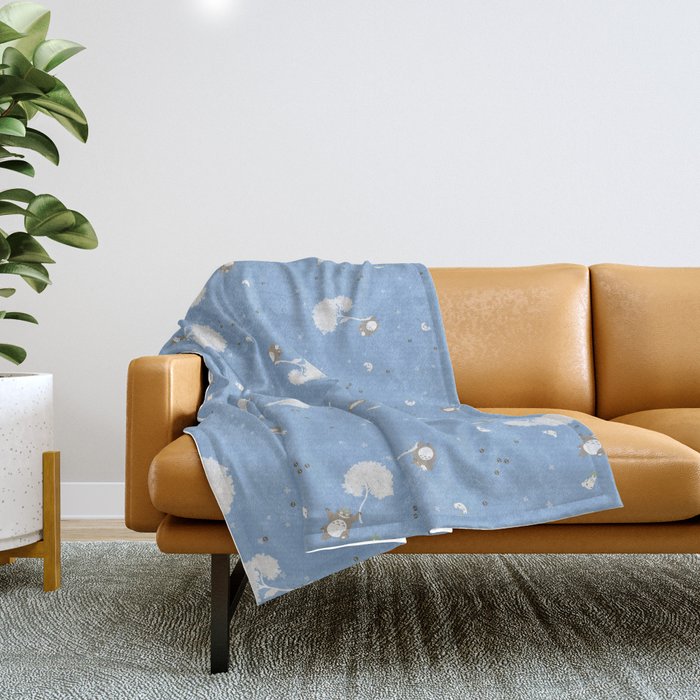 Totoro's garden 1 Throw Blanket
