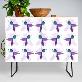 Purple Hummingbird Shimmer Cheeks Credenza