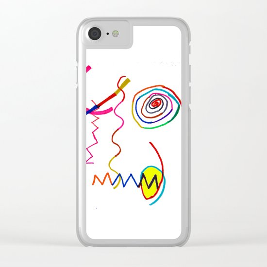Funky Way Doodle Clear iPhone Case