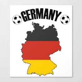 Germany Flag Soccer - German Map Football Canvas Print