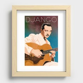 Django Reinhardt – Jazz Manouche Recessed Framed Print