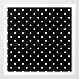 Black & White Polka Dots Art Print