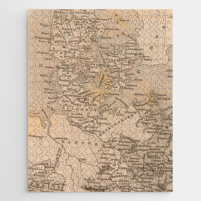 Vintage Northern Europe Map Jigsaw Puzzle