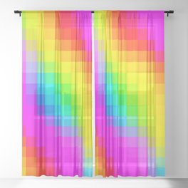 Rainbow Mosaic Sheer Curtain