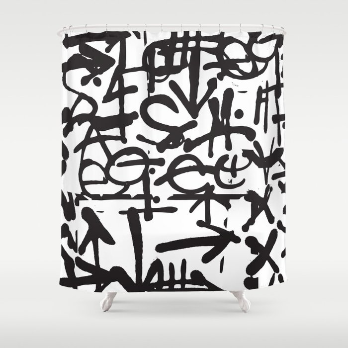 Graffiti Pattern Shower Curtain