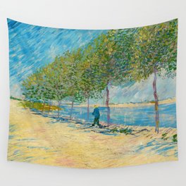 By the Seine, 1887 by Vincent van Gogh Wall Tapestry