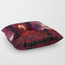 At the Gates of Hell Floor Pillow