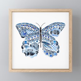 Blue Butterfly Framed Mini Art Print