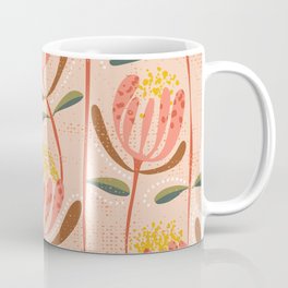 Floating scandi flowers peachy shades Coffee Mug