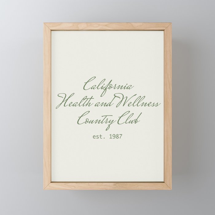 California Health & Wellness Country Club Framed Mini Art Print