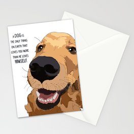Golden Retriever dog love Stationery Card