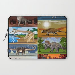 65 MCMLXV Prehistoric Dinosaur Puzzle Pattern Laptop Sleeve