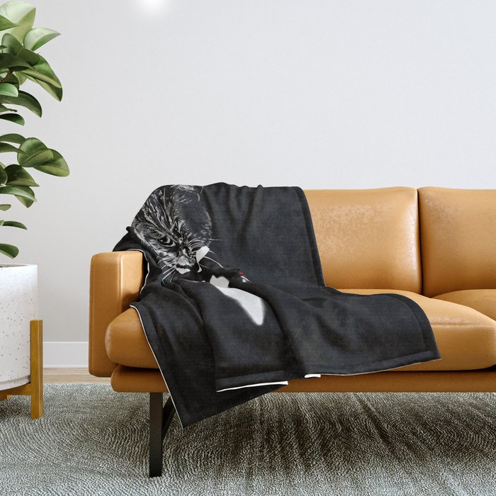 The Catfather Throw Blanket
