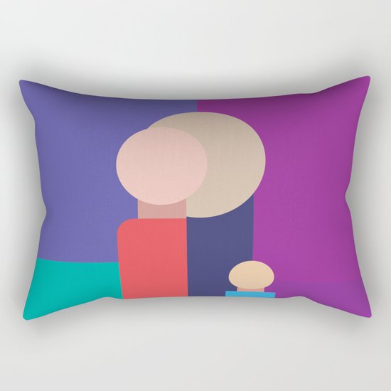 Family - Father, Mother, Child Rectangular Pillow