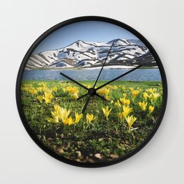 yellow flowers Wall Clock | Digital, Photo, Pattern, Nature 
